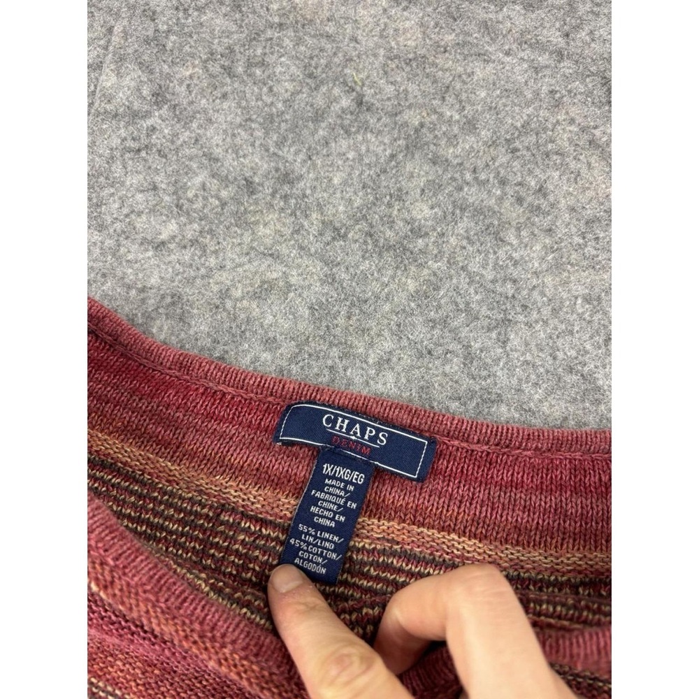 Chaps Multicolor Patterned Sweater - image 2